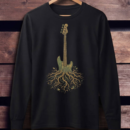Rooted Bass Guitar Nature Tee - Unisex Standard Long Sleeve