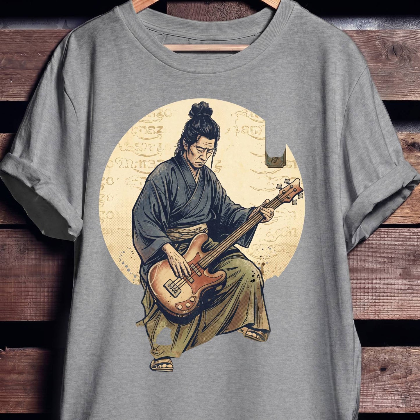 Samurai Bass Player Graphic Tee - The Music Frontiers