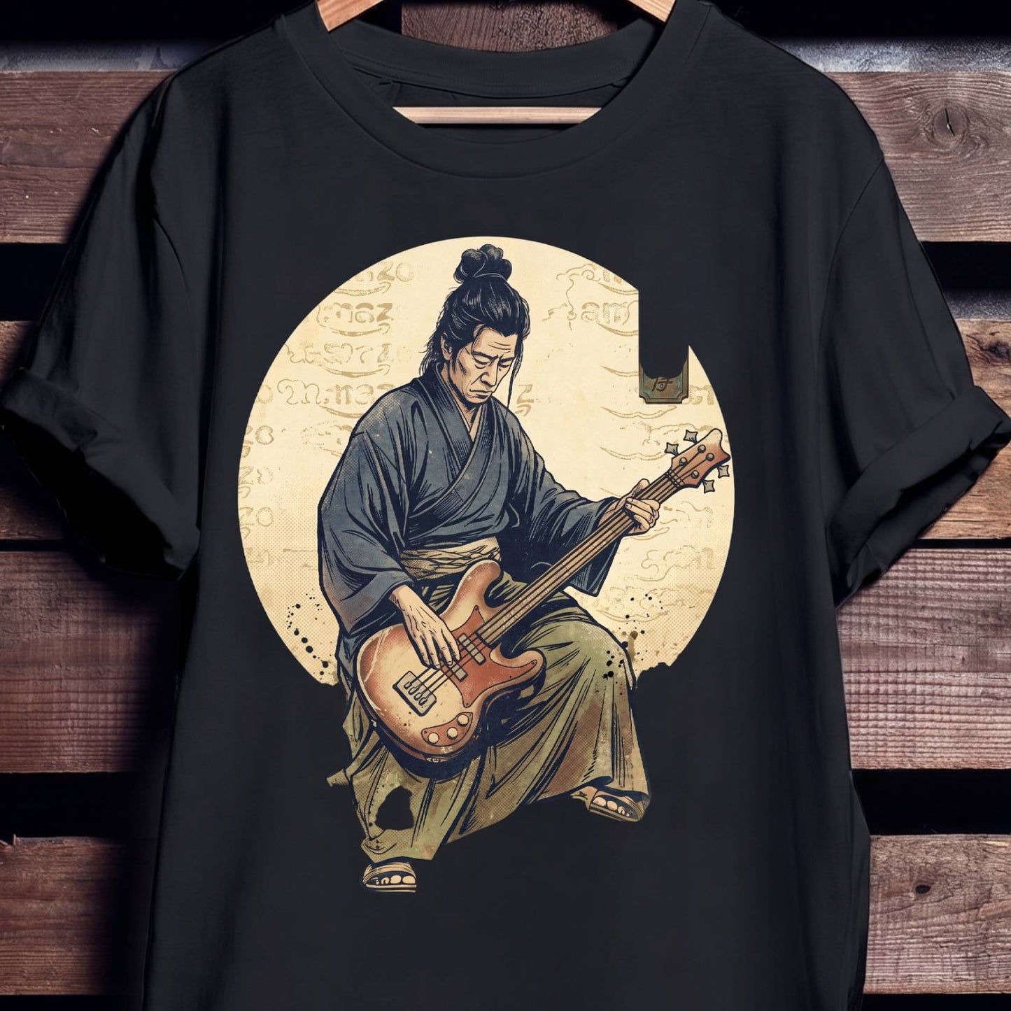 Samurai Bass Player Graphic Tee - The Music Frontiers