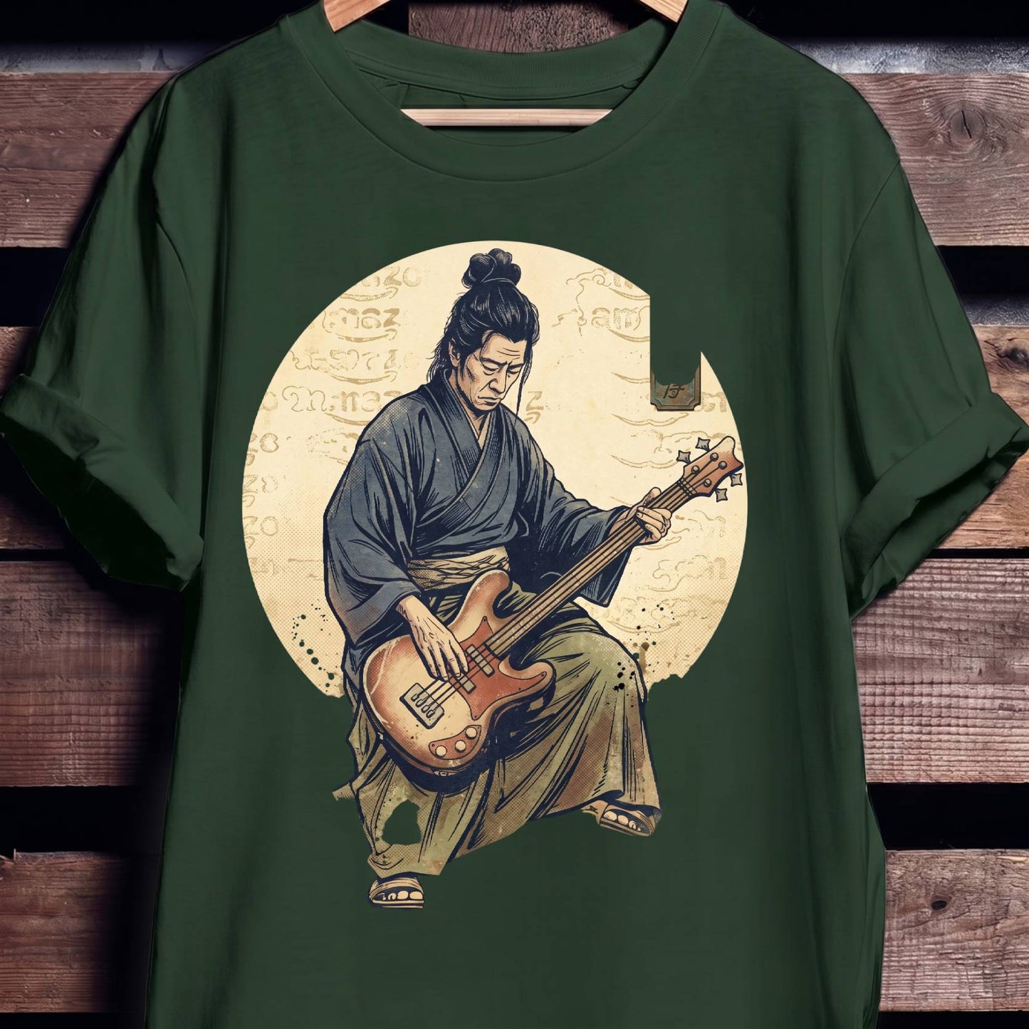 Samurai Bass Player Graphic Tee - The Music Frontiers