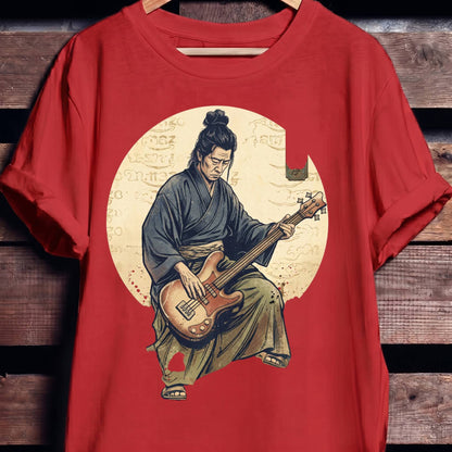 Samurai Bass Player Graphic Tee - The Music Frontiers