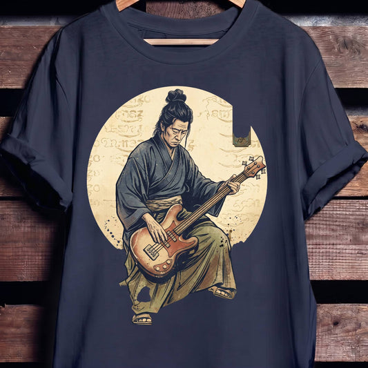 Samurai Bass Player Graphic Tee - The Music Frontiers