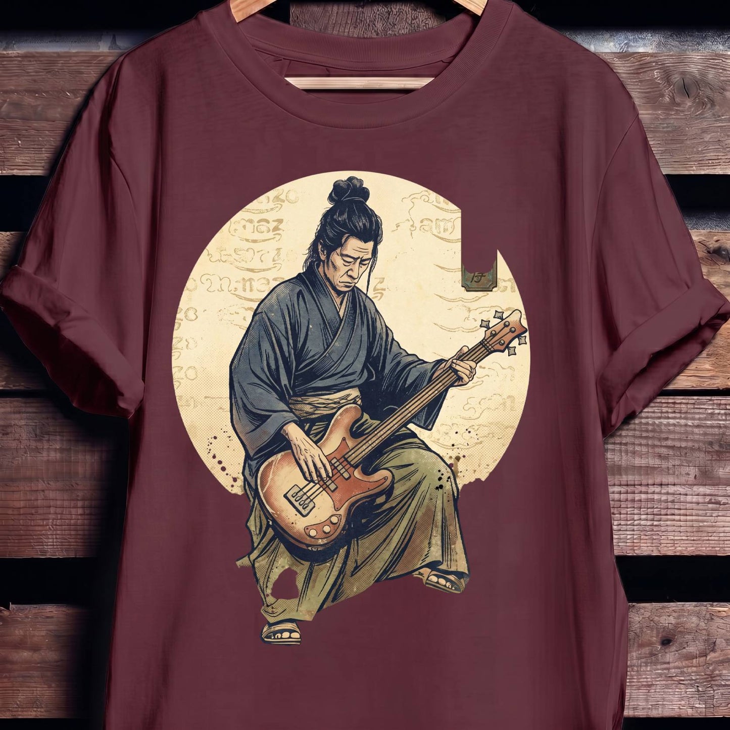 Samurai Bass Player Graphic Tee - The Music Frontiers