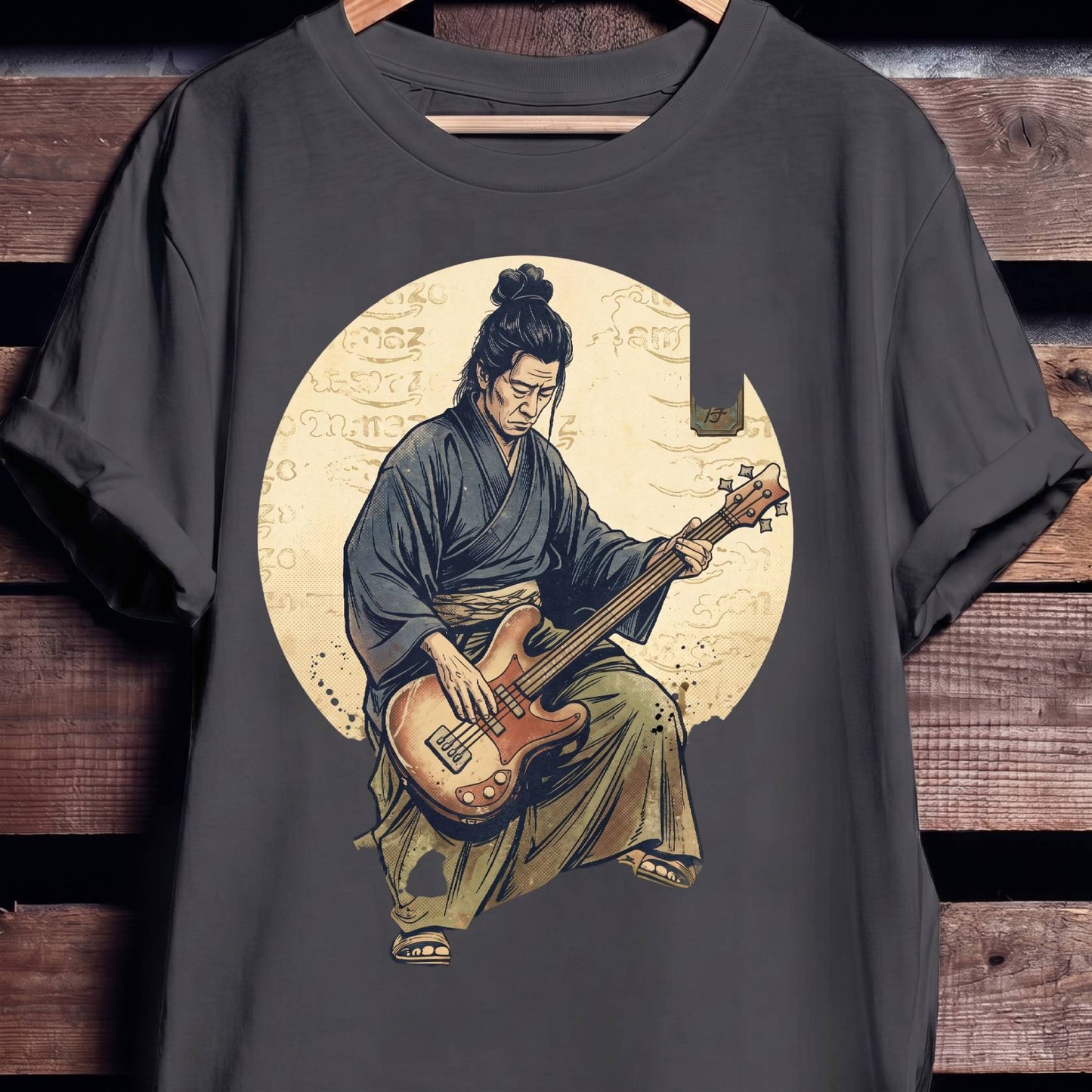 Samurai Bass Player Graphic Tee - The Music Frontiers