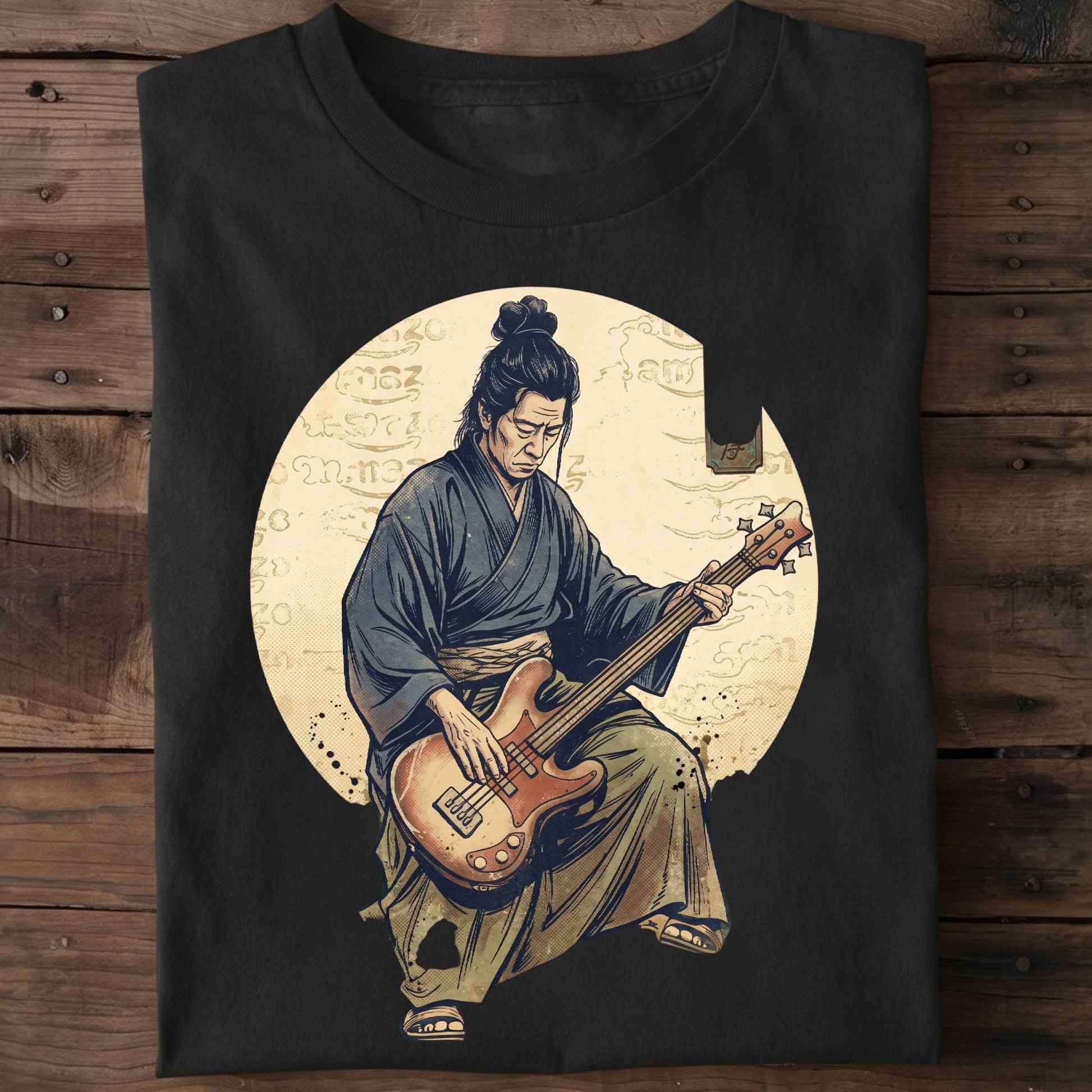 Samurai Bass Player Graphic Tee - The Music Frontiers