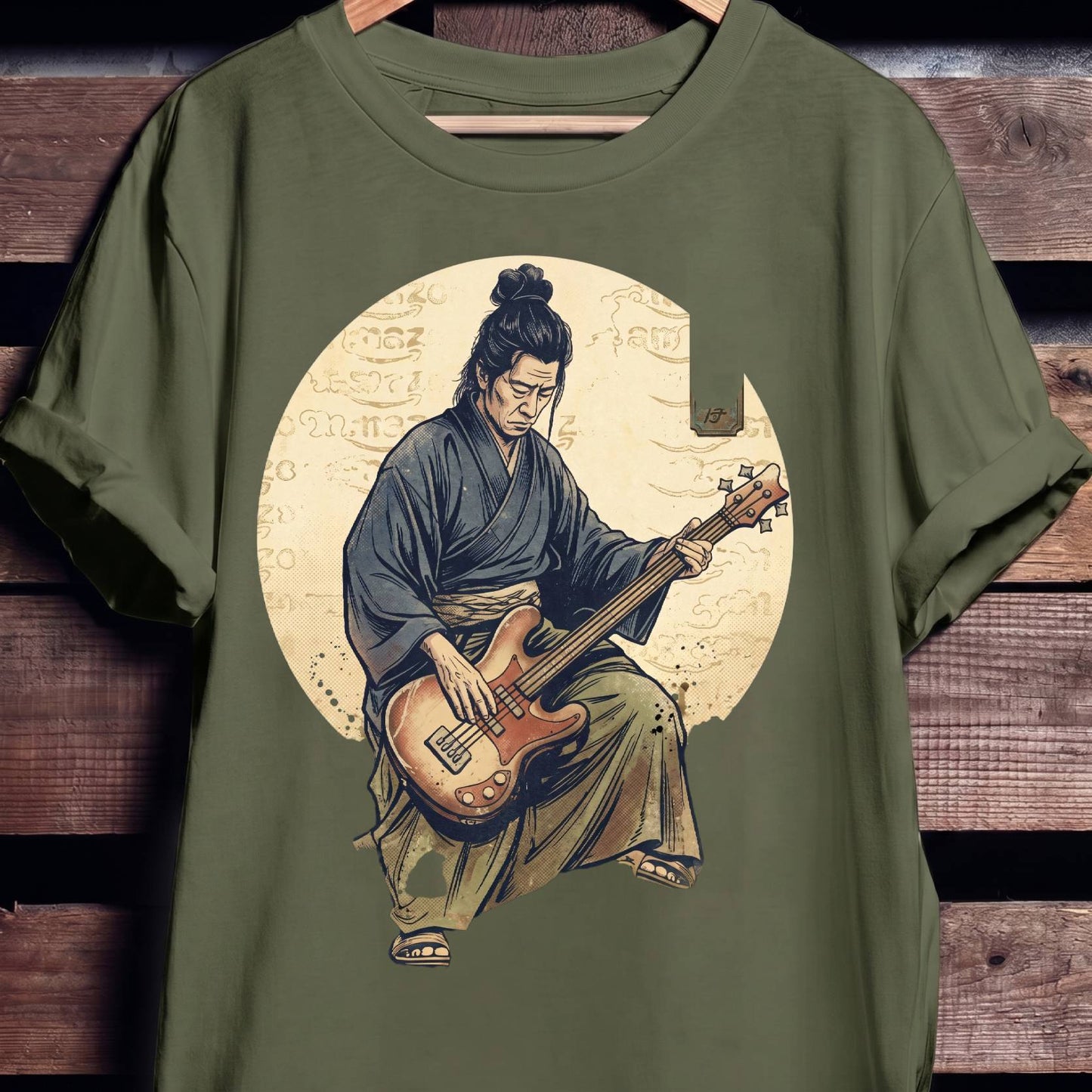 Samurai Bass Player Graphic Tee - The Music Frontiers