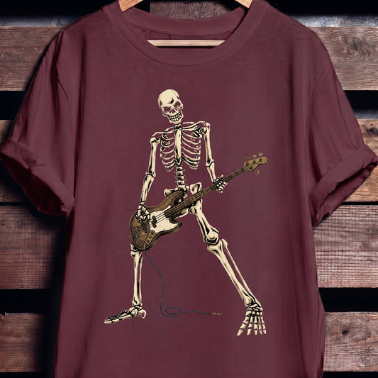 Skeleton Bass Guitar Player Tee - The Music Frontiers