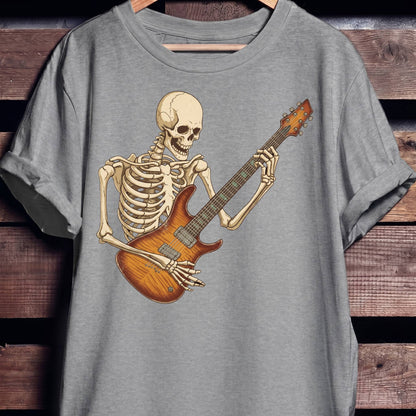 Skeleton Flamed Maple Guitarist Tee - The Music Frontiers