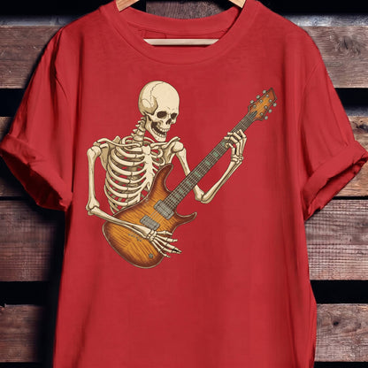 Skeleton Flamed Maple Guitarist Tee - The Music Frontiers