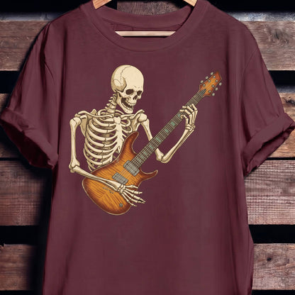 Skeleton Flamed Maple Guitarist Tee - The Music Frontiers
