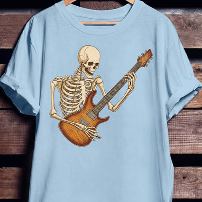 Skeleton Flamed Maple Guitarist Tee - The Music Frontiers