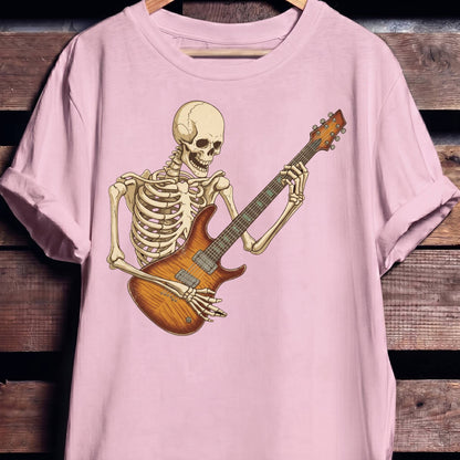 Skeleton Flamed Maple Guitarist Tee - The Music Frontiers