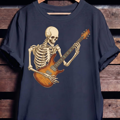 Skeleton Flamed Maple Guitarist Tee - The Music Frontiers
