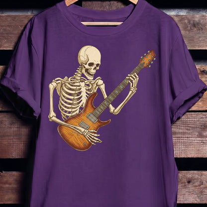 Skeleton Flamed Maple Guitarist Tee - The Music Frontiers