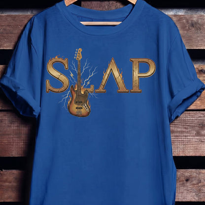 Slap Bass Guitar Graphic Tee - The Music Frontiers