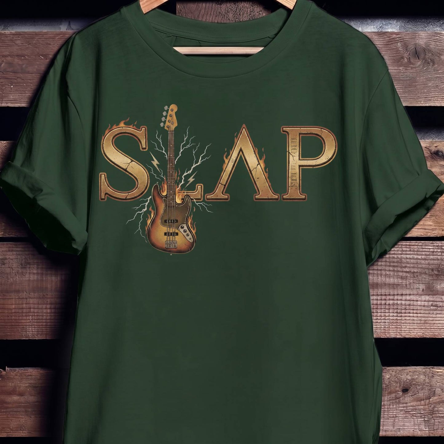 Slap Bass Guitar Graphic Tee - The Music Frontiers