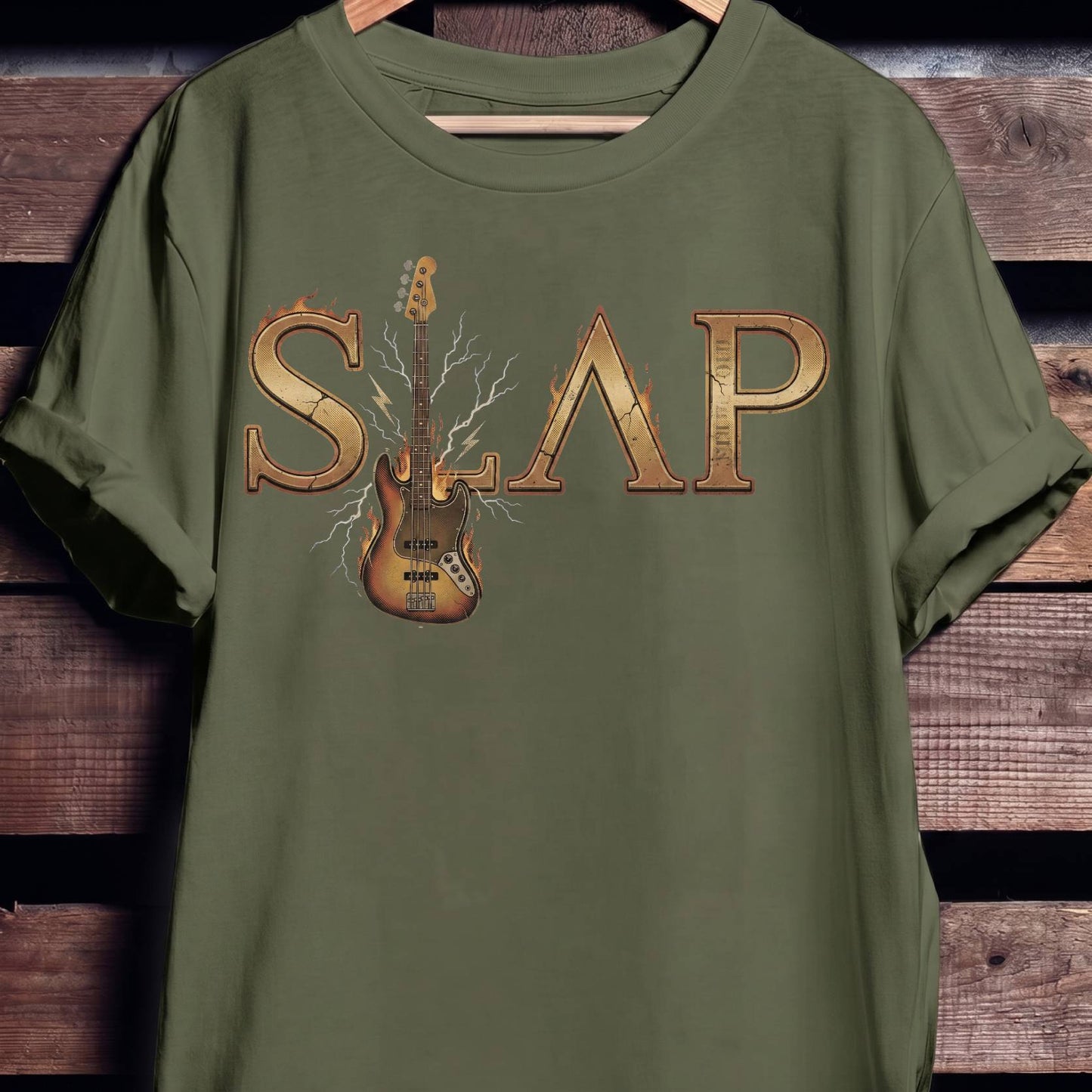 Slap Bass Guitar Graphic Tee - The Music Frontiers