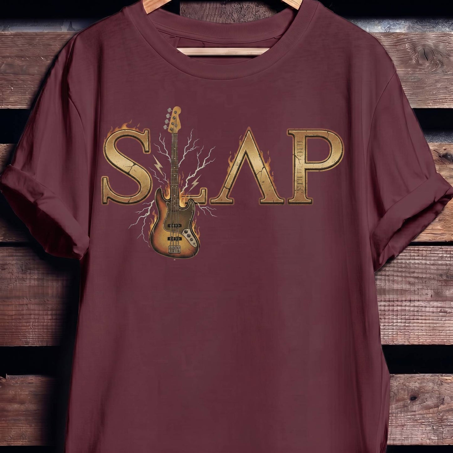 Slap Bass Guitar Graphic Tee - The Music Frontiers