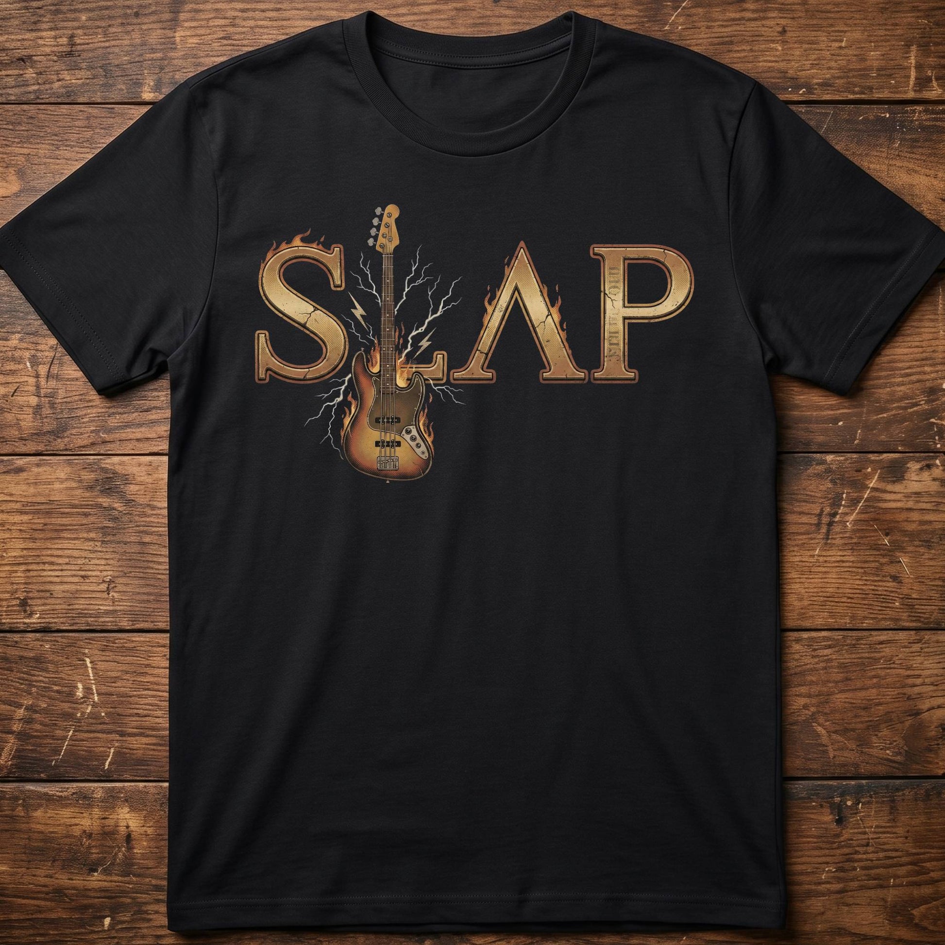 Slap Bass Guitar Graphic Tee - The Music Frontiers