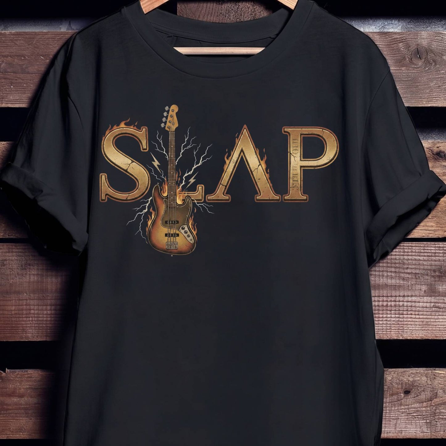 Slap Bass Guitar Graphic Tee - The Music Frontiers