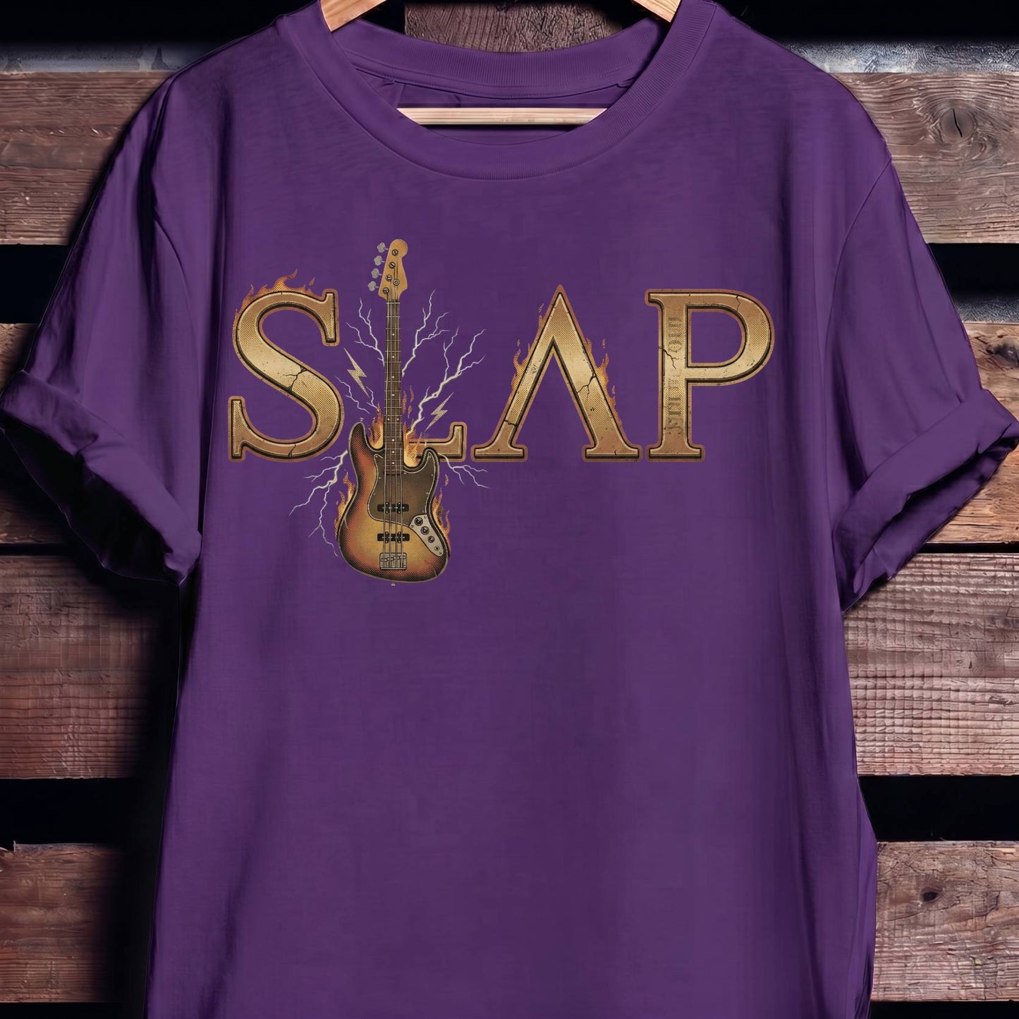 Slap Bass Guitar Graphic Tee - The Music Frontiers