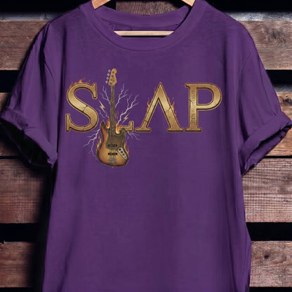 Slap Bass Guitar Graphic Tee - The Music Frontiers