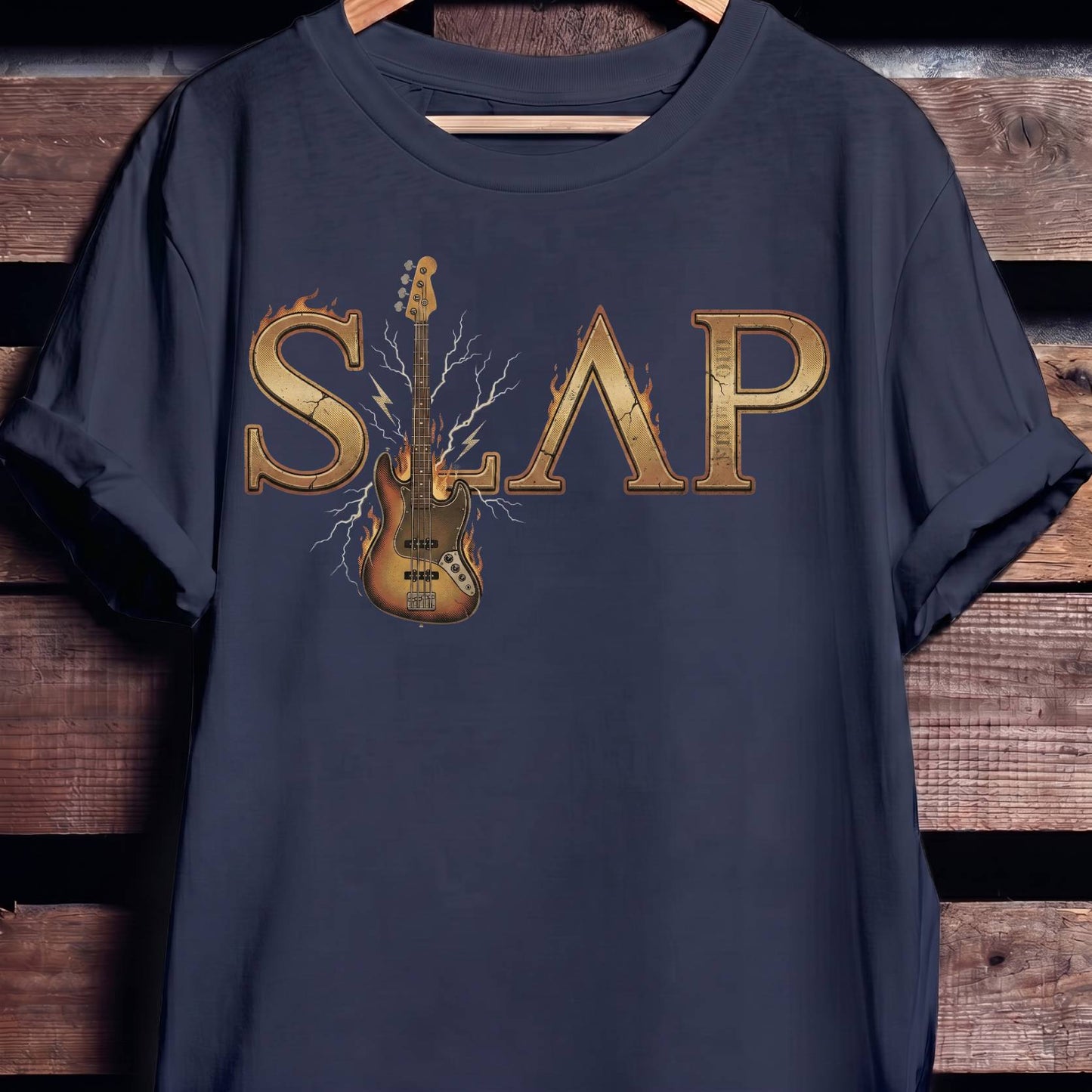 Slap Bass Guitar Graphic Tee - The Music Frontiers