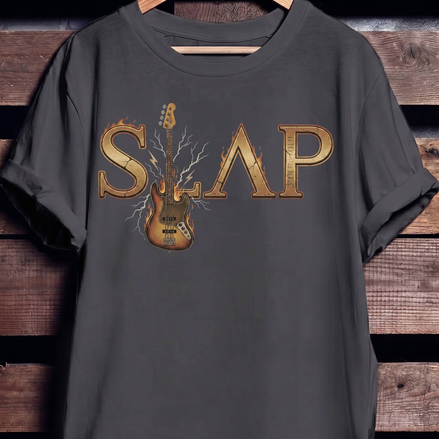 Slap Bass Guitar Graphic Tee - The Music Frontiers