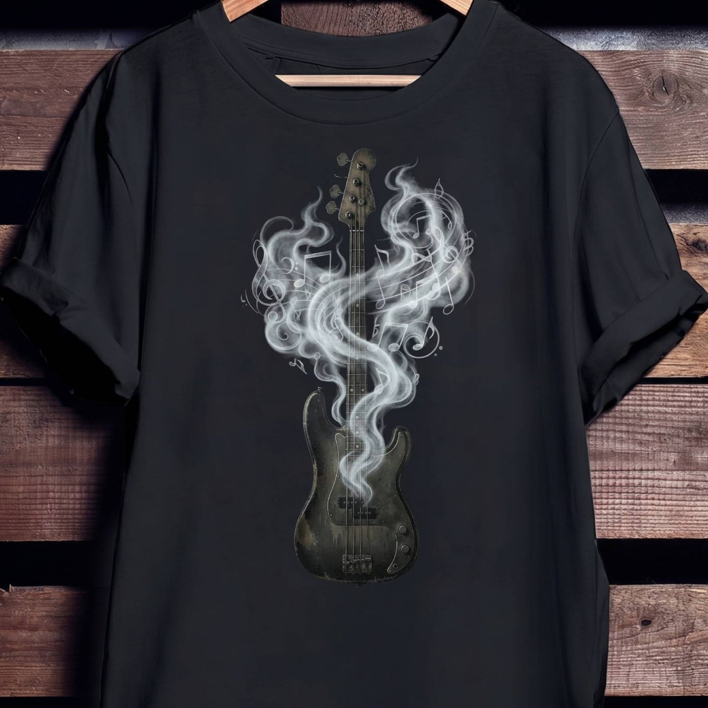 Smoking Notes Bass Guitar Tee