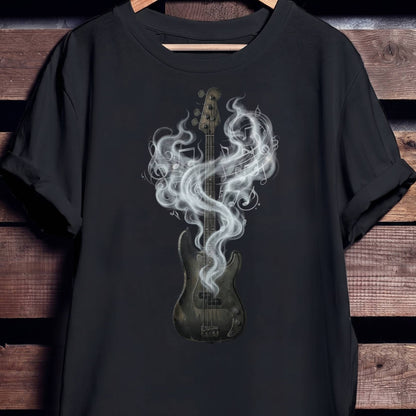 Smoking Notes Bass Guitar Tee