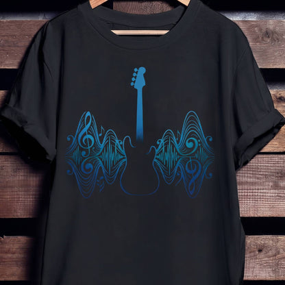 Sound Wave Bass Guitar T-Shirt - Unisex Standard T-Shirt