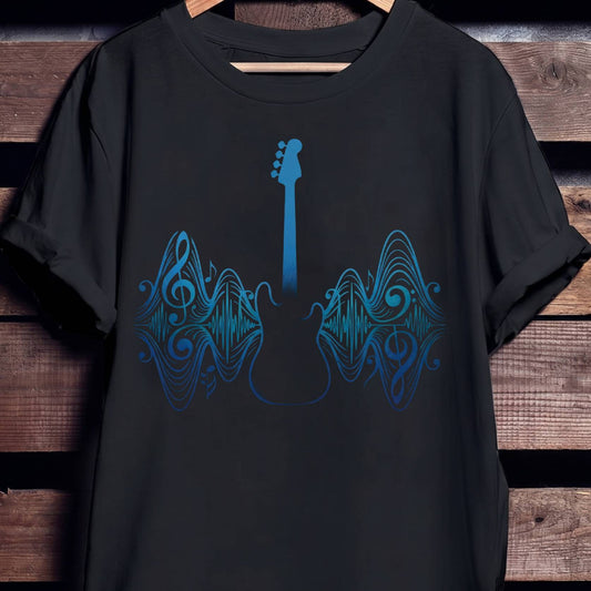 Sound Wave Bass Guitar T-Shirt - Unisex Standard T-Shirt
