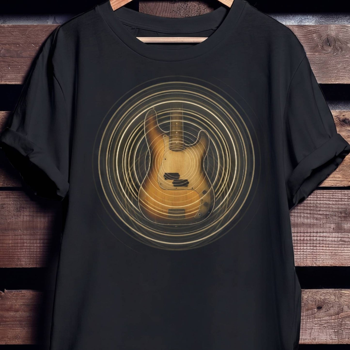 Sound Wave Bass Guitar Tee