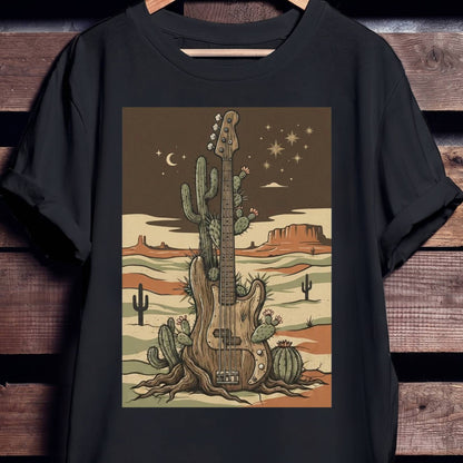 Southwestern Desert Bass Guitar Tee - Unisex Standard T-Shirt