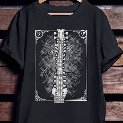 Spine Bass Guitar Graphic Tee - Unisex Standard T-Shirt