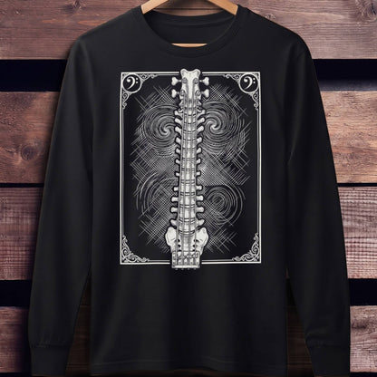 Spine Bass Guitar Graphic Tee - Unisex Standard Long Sleeve