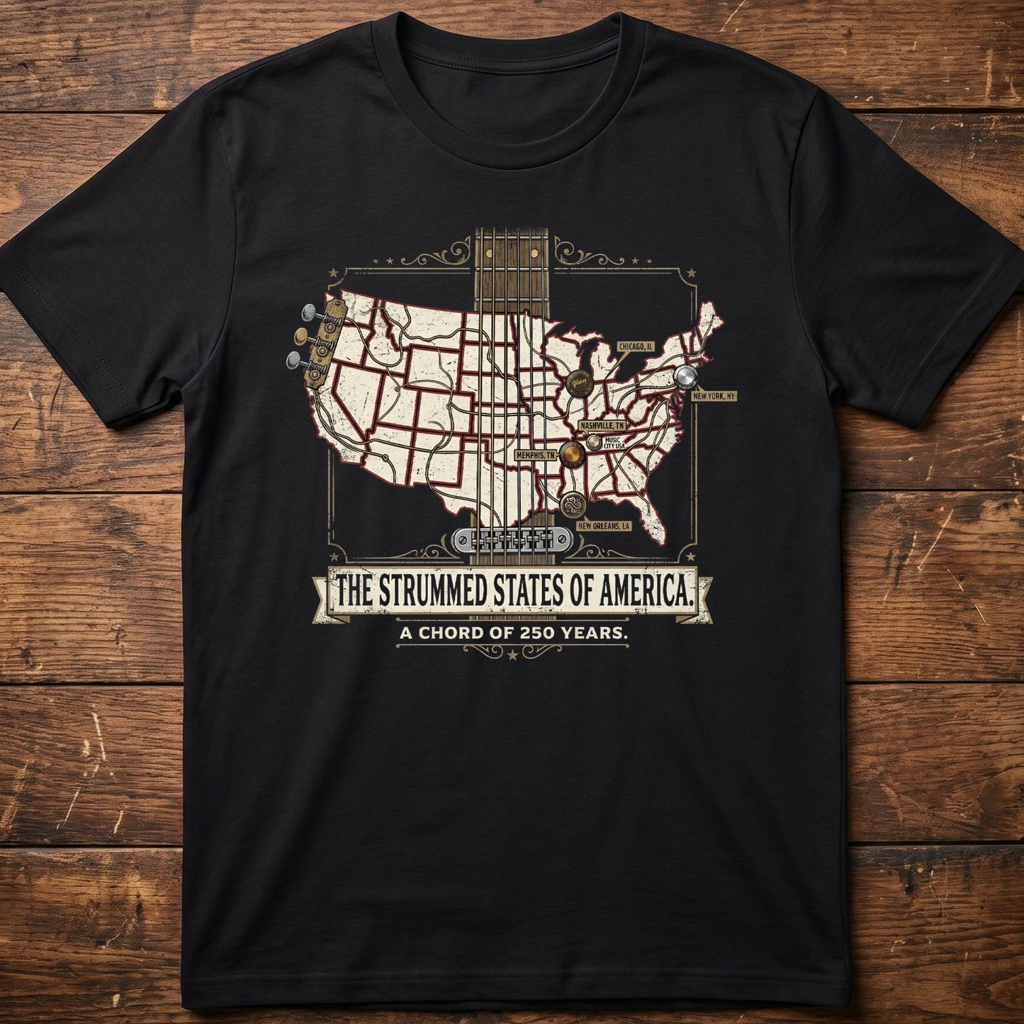 Strummed States of America Guitar America 250 - The Music Frontiers