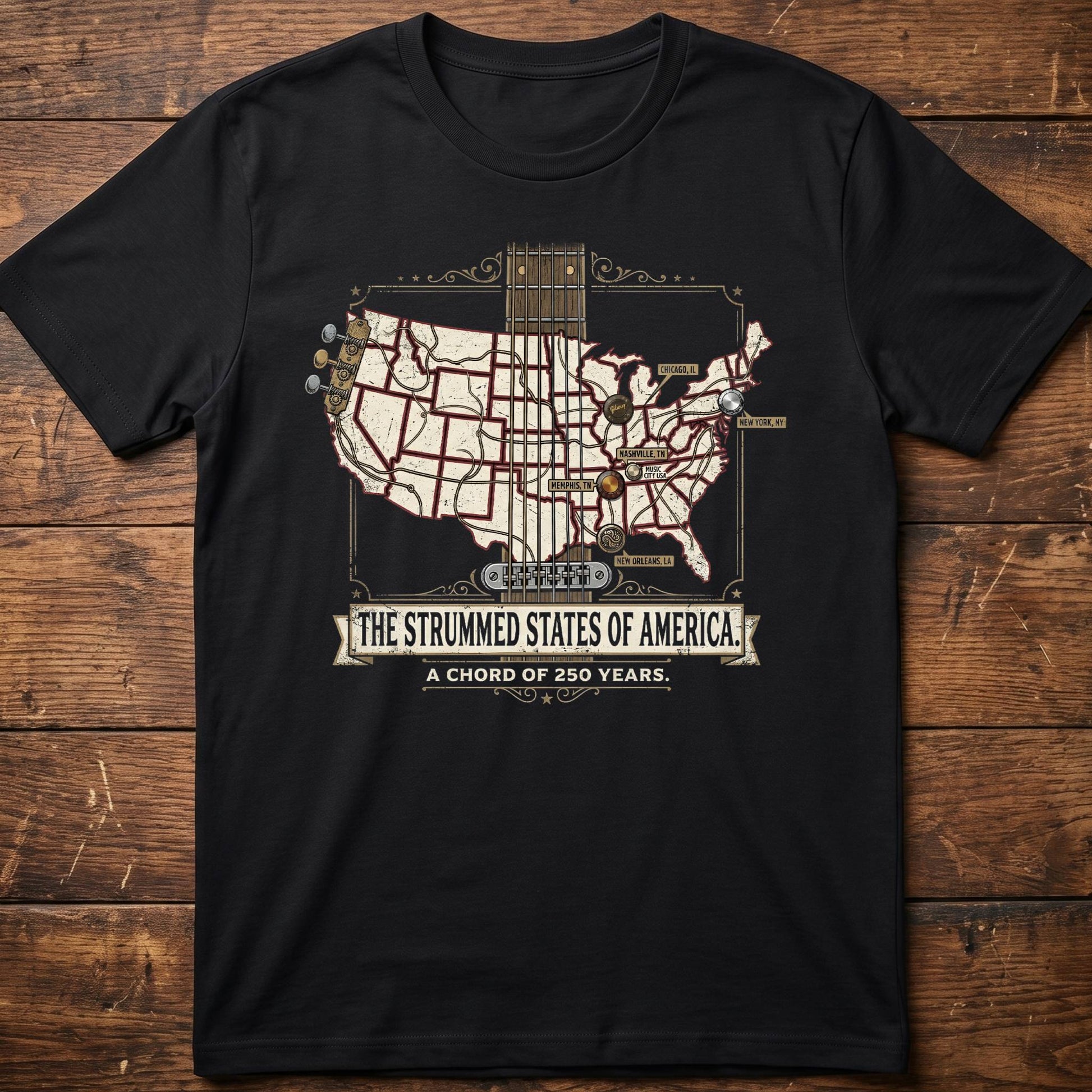 Strummed States of America Guitar America 250 - The Music Frontiers