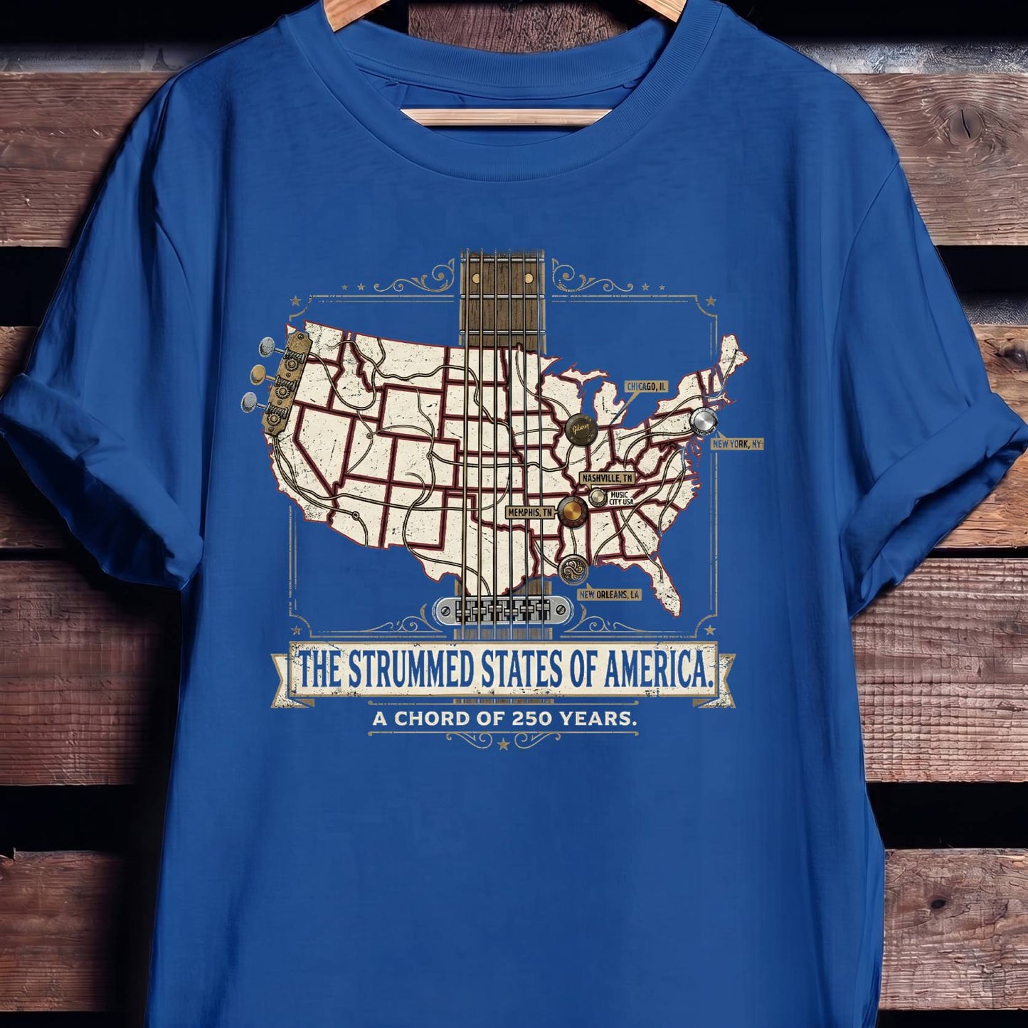 Strummed States of America Guitar America 250 - The Music Frontiers
