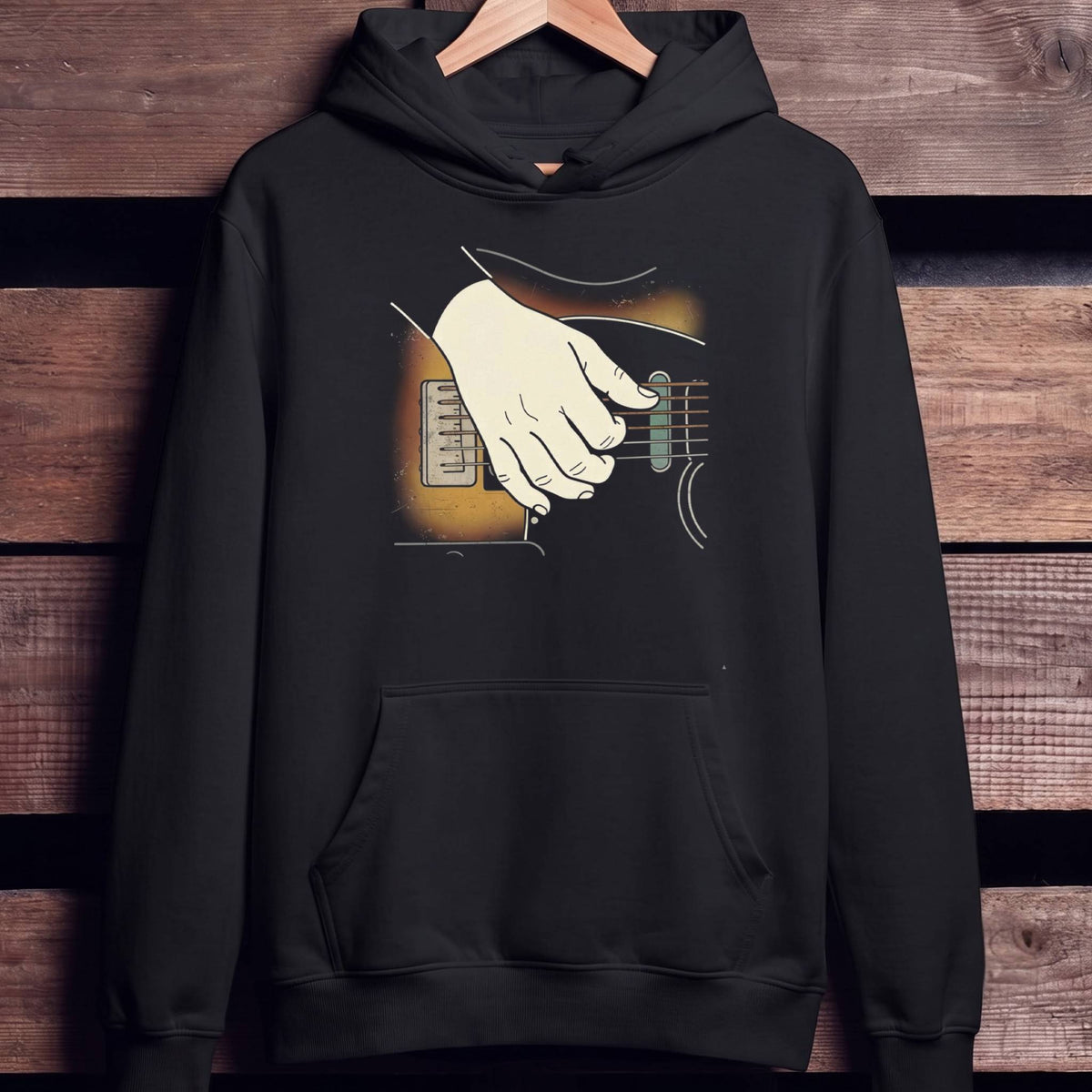 Sunburst Guitar Player Hand