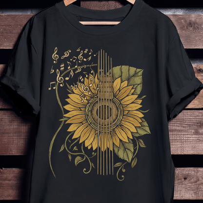 Sunflower Guitar Musical Art - The Music Frontiers