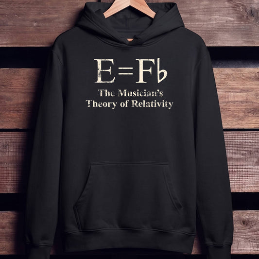 The Musician's Theory of Relativity E=Fb Funny Music T-Shirt - Unisex Standard Hoodie