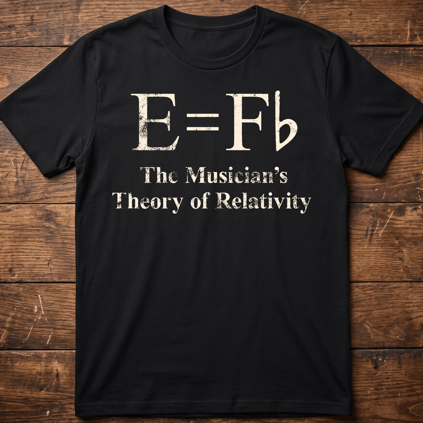 The Musician's Theory of Relativity E=Fb Funny Music T-Shirt - The Music Frontiers