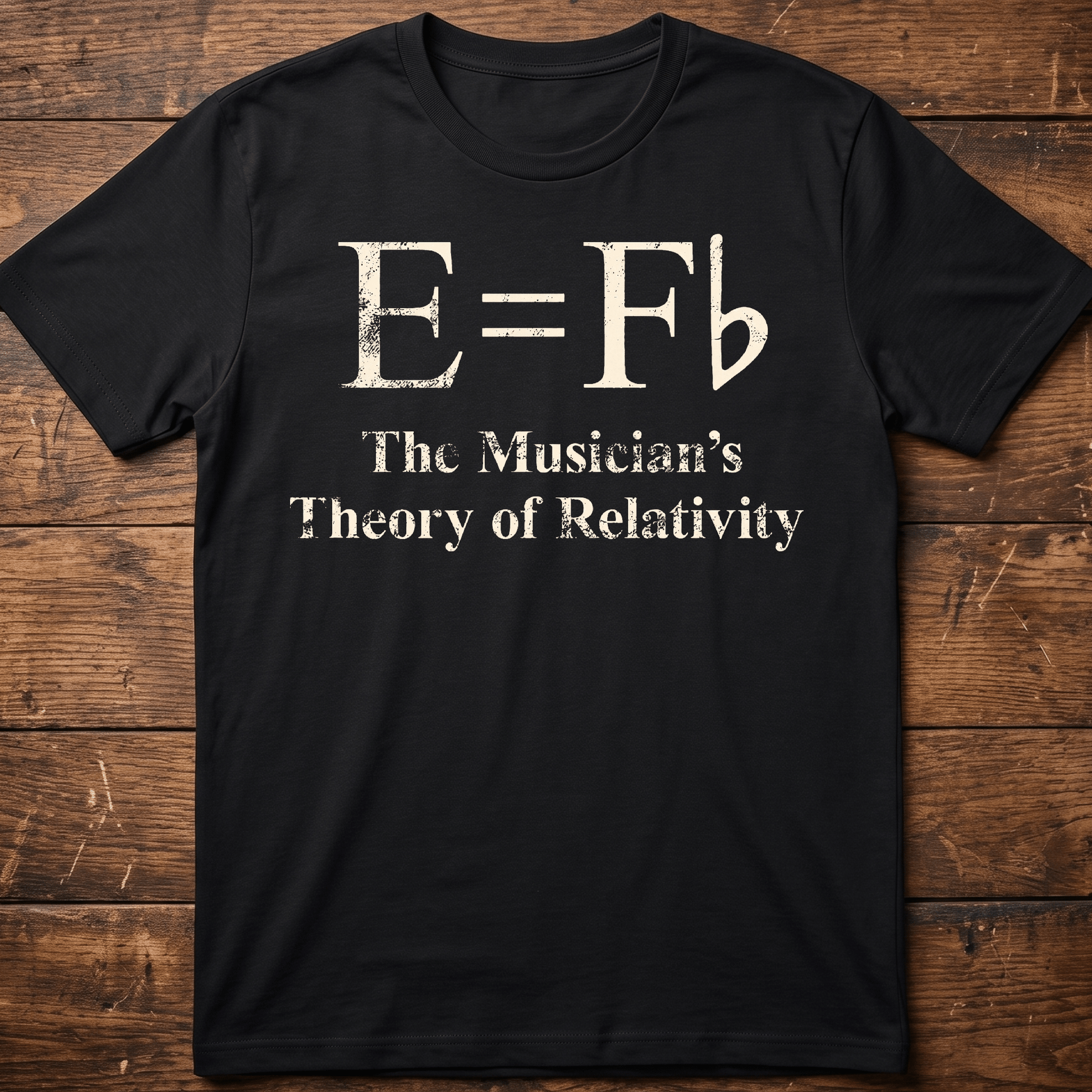The Musician's Theory of Relativity E=Fb Funny Music T-Shirt - The Music Frontiers