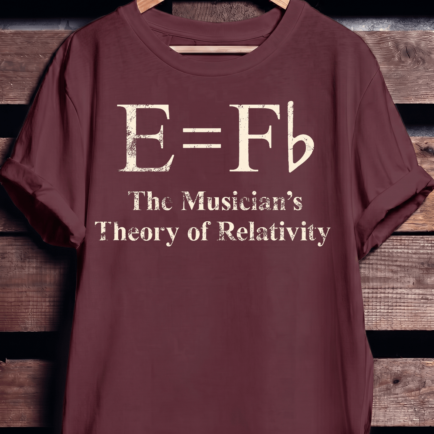 The Musician's Theory of Relativity E=Fb Funny Music T-Shirt - The Music Frontiers