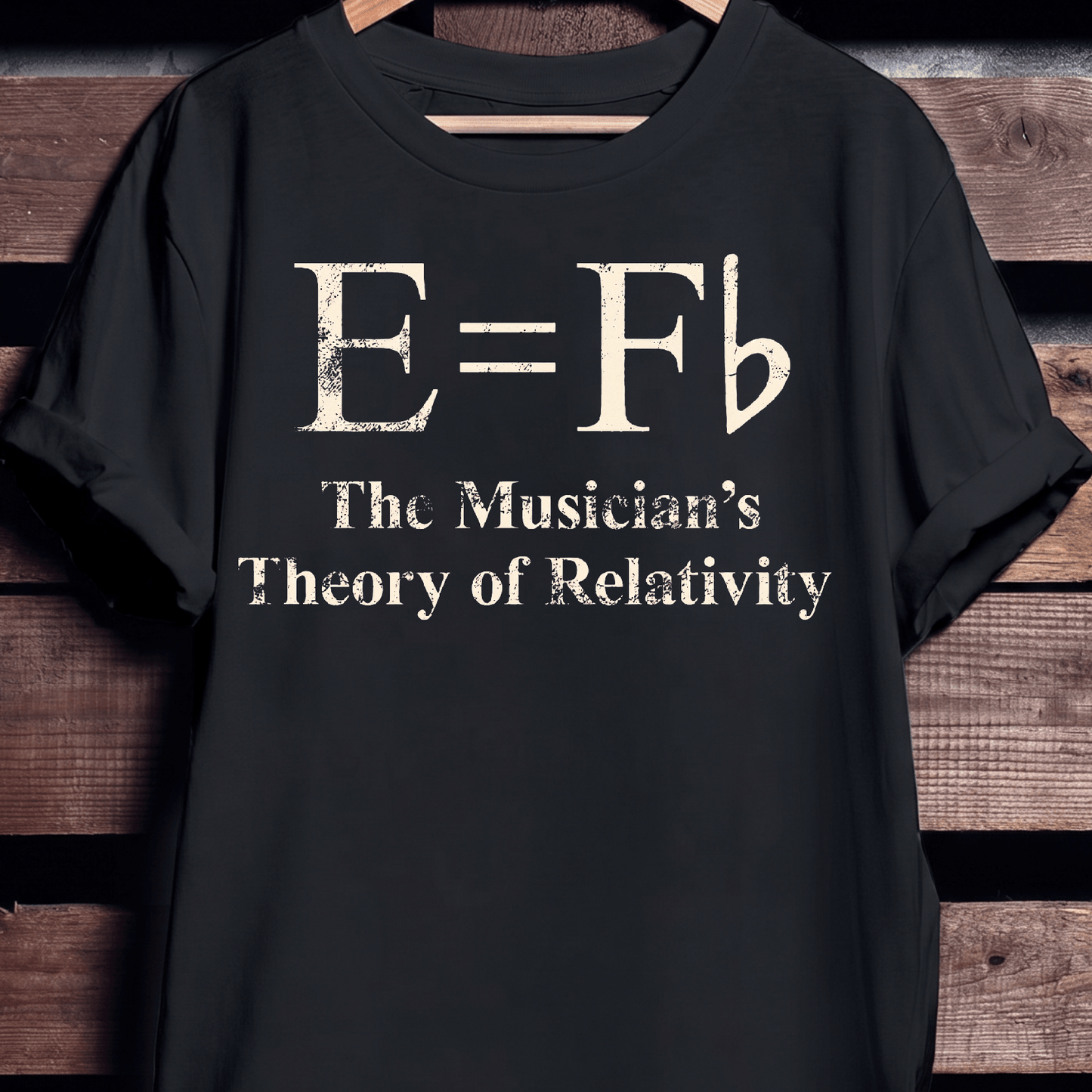 The Musician's Theory of Relativity E=Fb Funny Music T-Shirt - The Music Frontiers