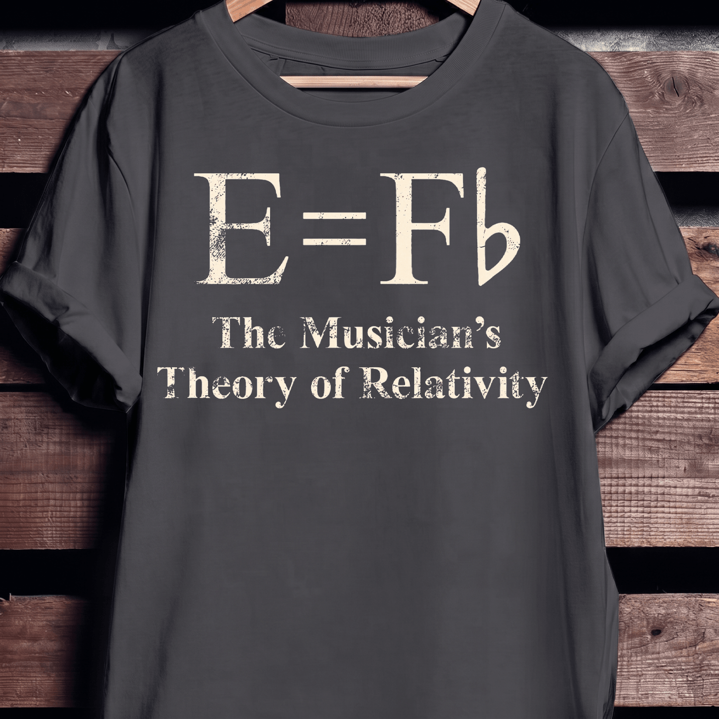 The Musician's Theory of Relativity E=Fb Funny Music T-Shirt - The Music Frontiers