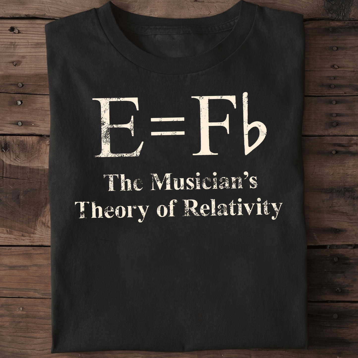 The Musician's Theory of Relativity E=Fb Funny Music T-Shirt - The Music Frontiers