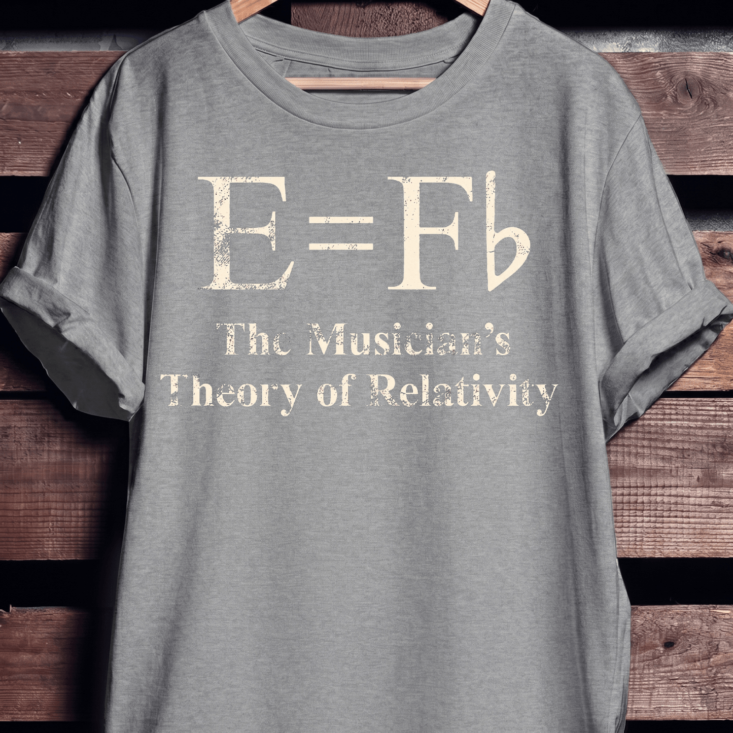 The Musician's Theory of Relativity E=Fb Funny Music T-Shirt - The Music Frontiers
