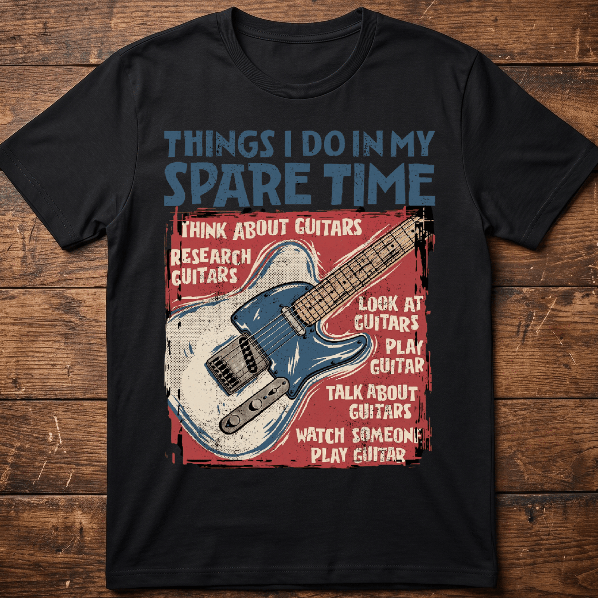 Guitar Obsession Spare Time T-Shirt - The Music Frontiers